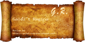 Galát Regina névjegykártya